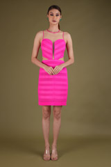 Pink Striped Cut Out Dress5069 video